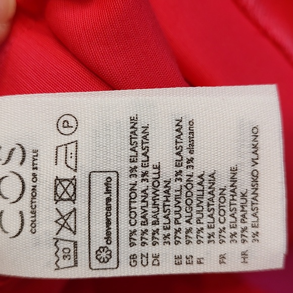 COS Pink Asymmetrical Hem Dress size 8 EU 38 - Picture 7 of 8